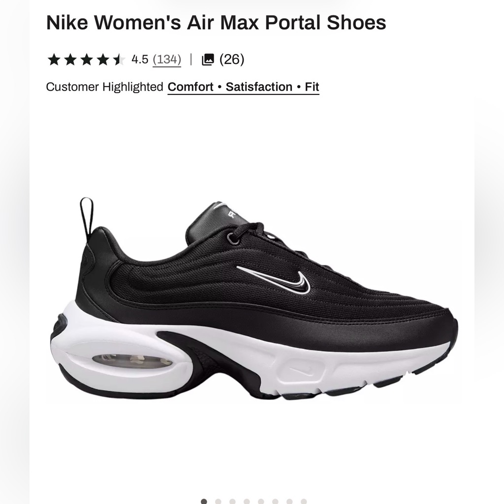 Nike Women's Air Max Sneakers - Black And White